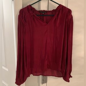 Maroon silk blouse